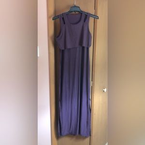 Purple stretch maxi dress. Size XL